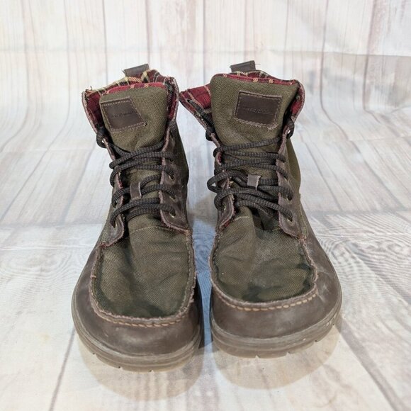 Lems Boulder Men's 12 Green Canvas Casual Retro Hiking Ankle Boot - Picture 1 of 7